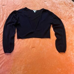 Nine West Size XL Tie Front Cropped Cardigan